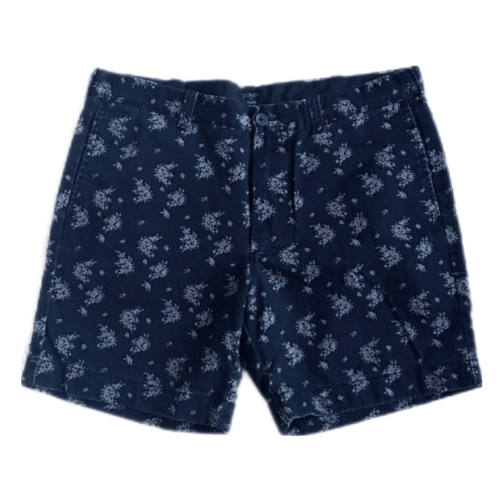 JCREW Factory Reade Casual Mens Chino Shorts Print Size 34